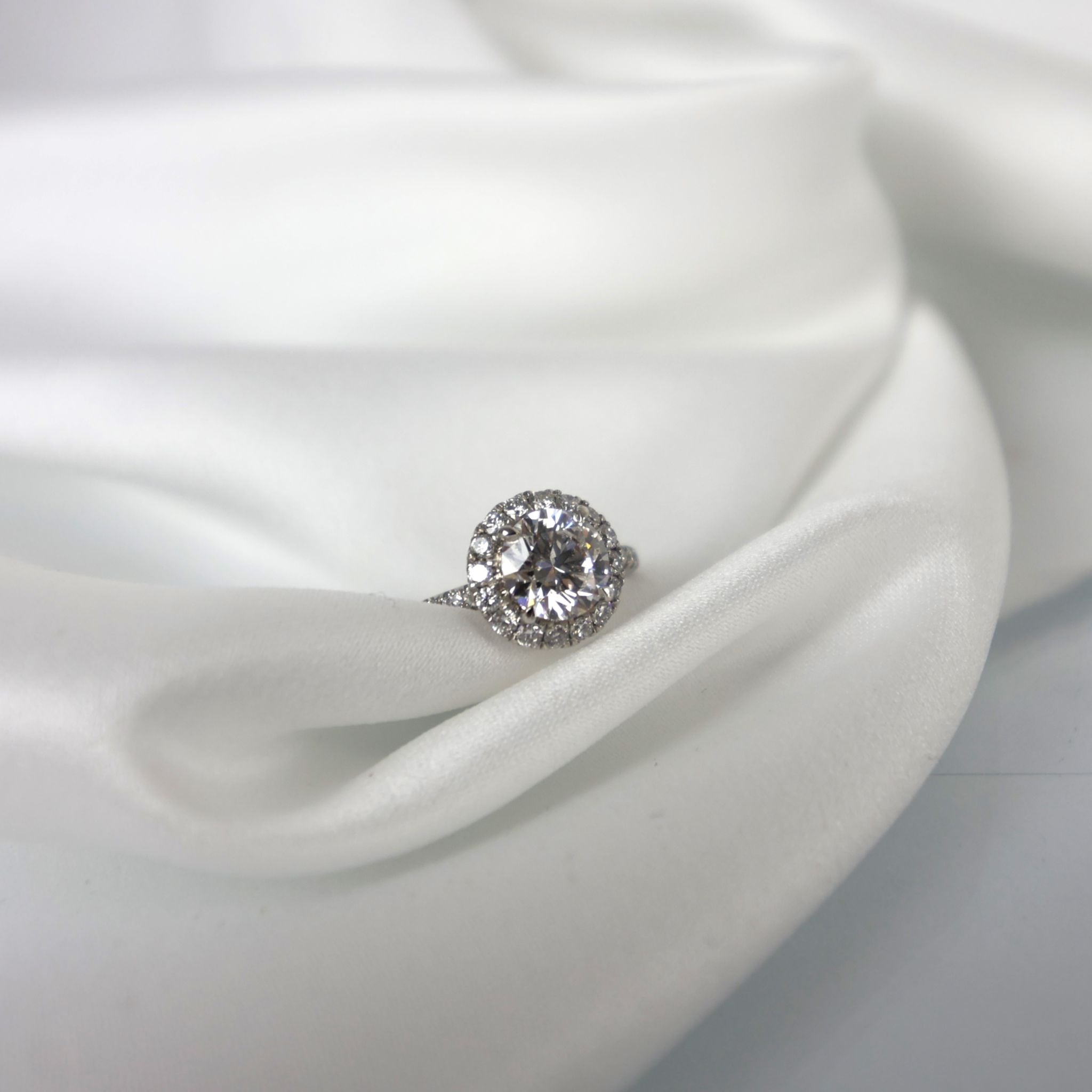 Classic Round Halo Diamond Ring