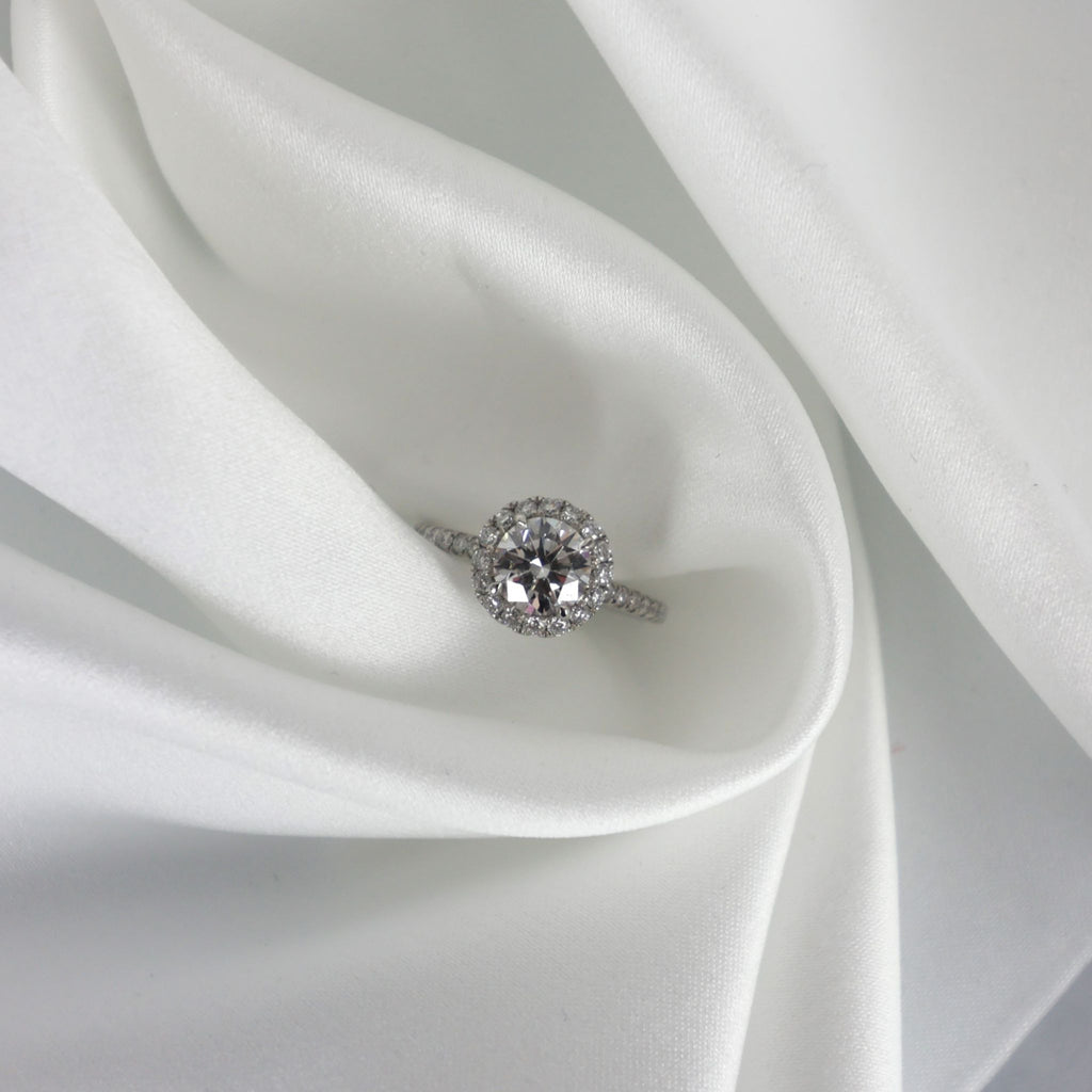 Classic Round Halo Diamond Ring